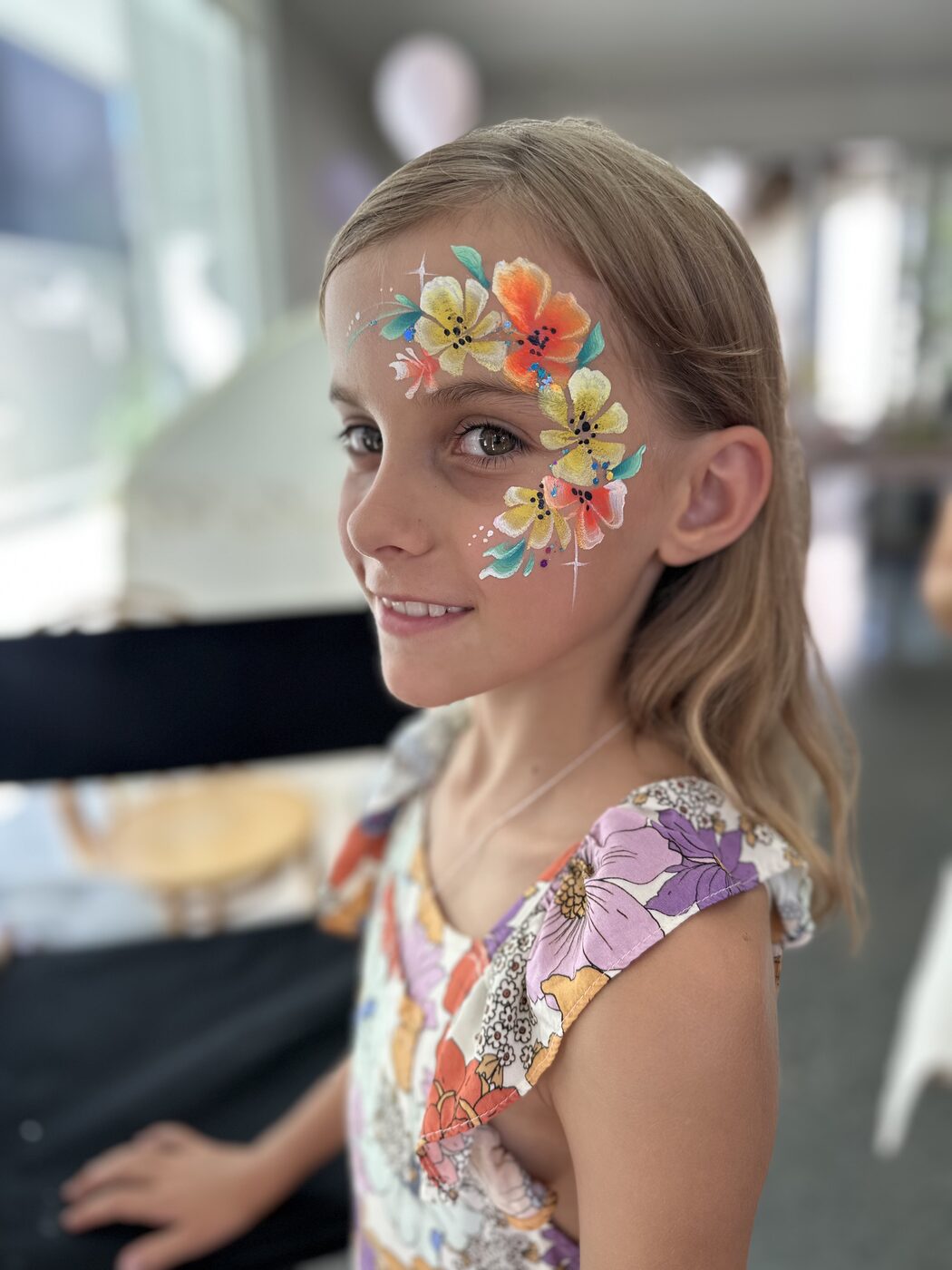 Wildflower cheek art