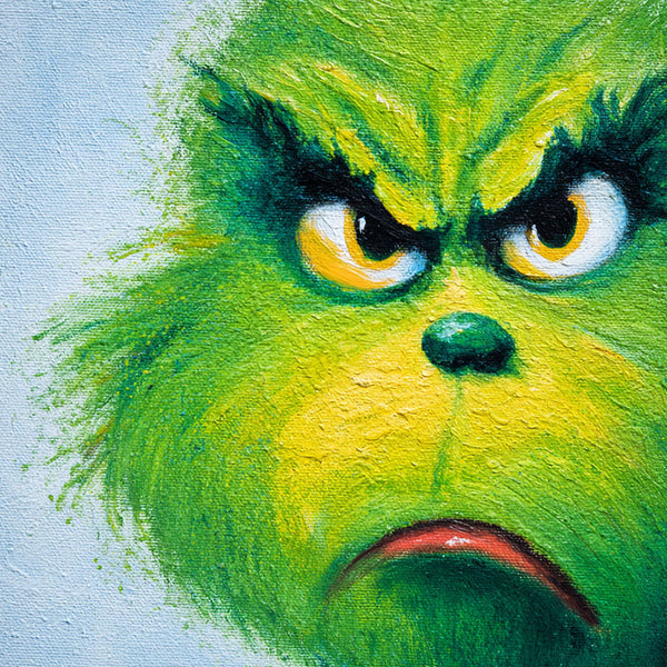 "GRINCH"🎨 6 Jan Tuesday 1-3pm  -acrylic on canvas
