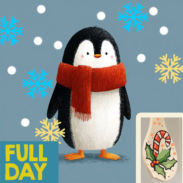 "CREATE Day"🎨 22 Dec Monday 10am-2pm "Pinguin"+ Wooden Spoon Craft🎄