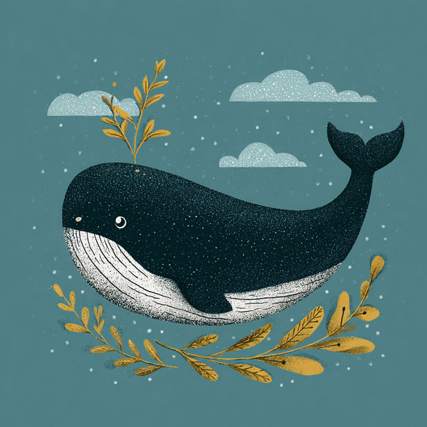 "Dream Whale" 🎨 20 Jan Tuesday 1-3pm  -acrylic on canvas